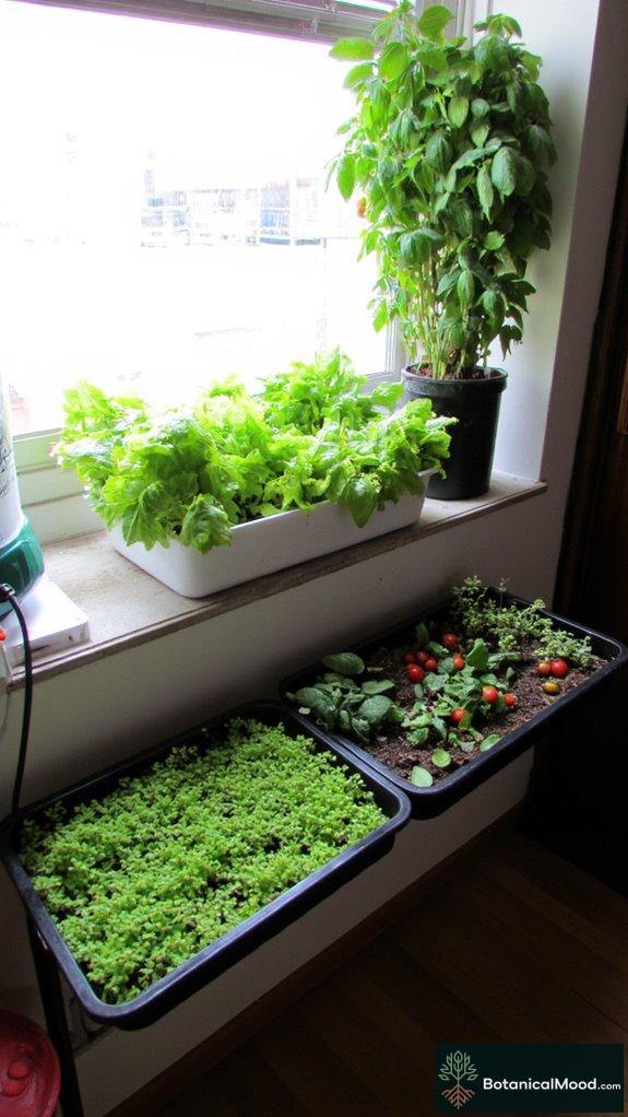 compact hydroponic window farms