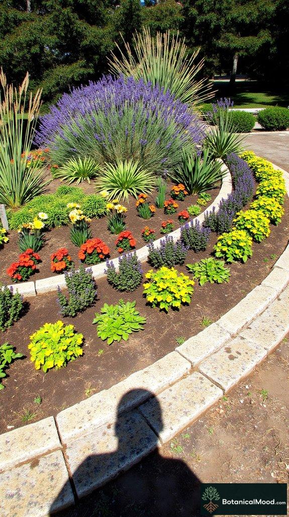 curved garden bed elegance