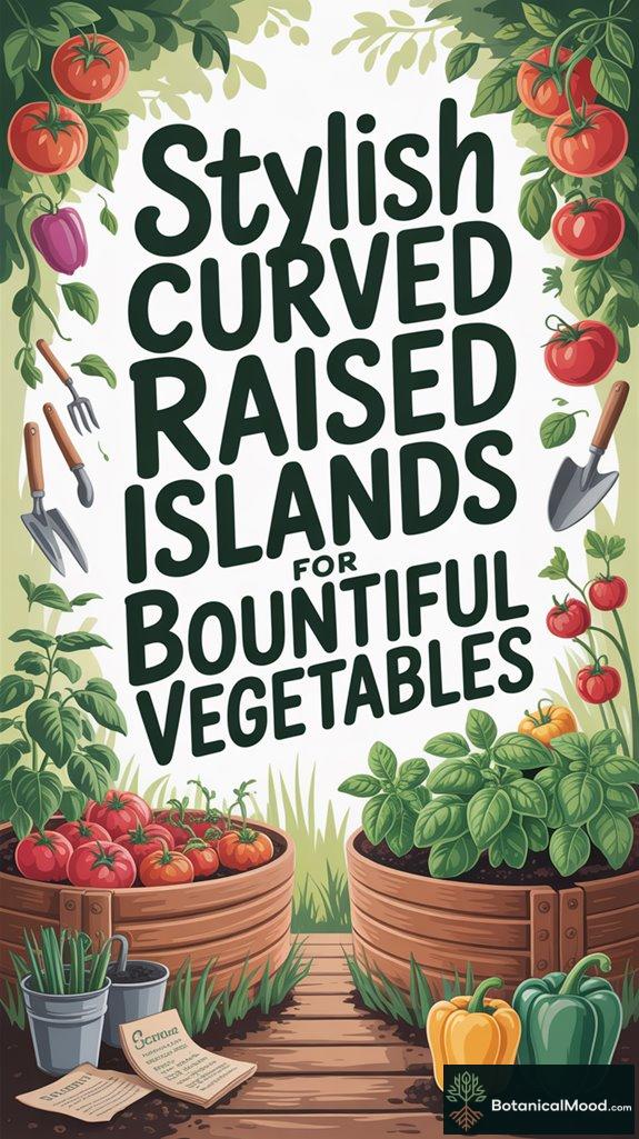 Stylish Curved Raised Islands for Bountiful Vegetables