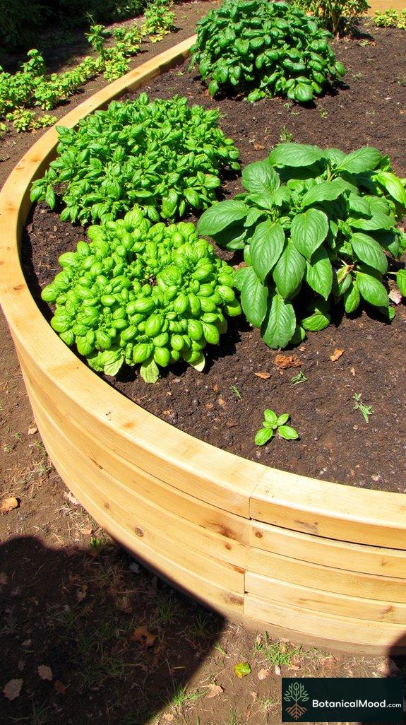 curved raised vegetable beds
