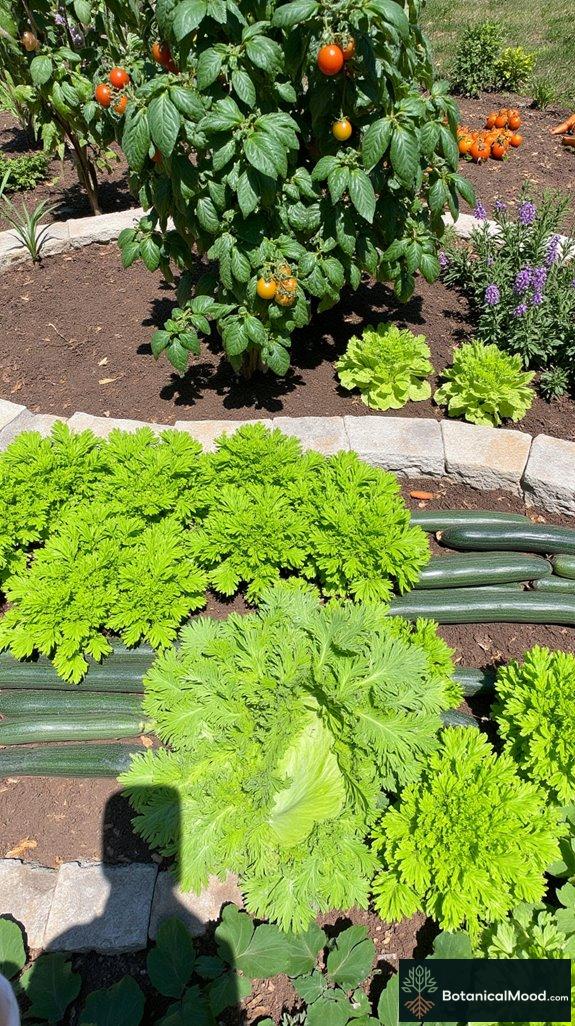 curved raised vegetable beds