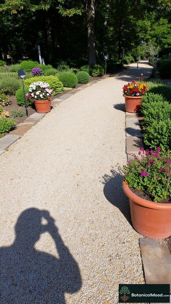 decorative gravel pathway enhancements