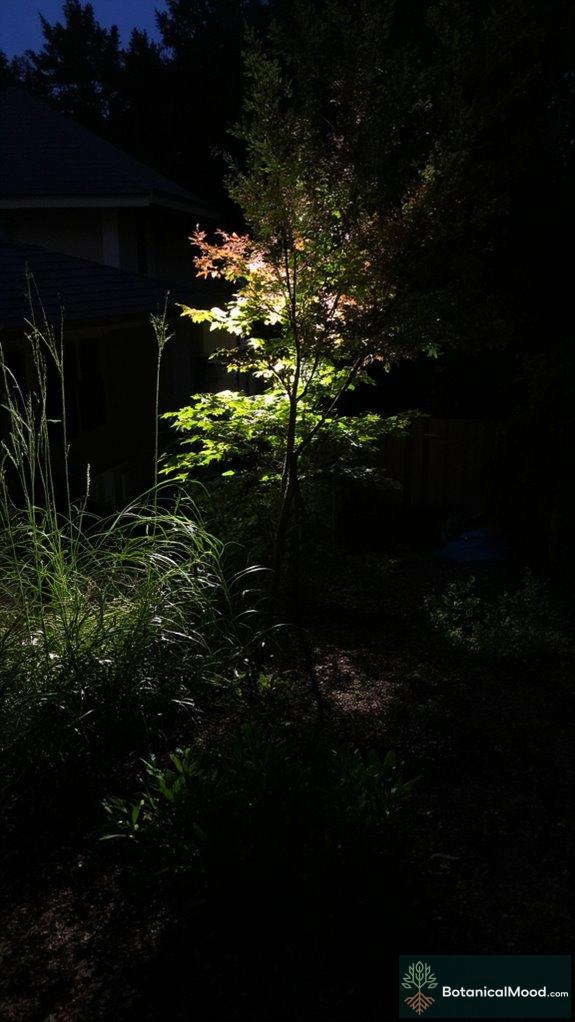 dramatic backlighting for plants
