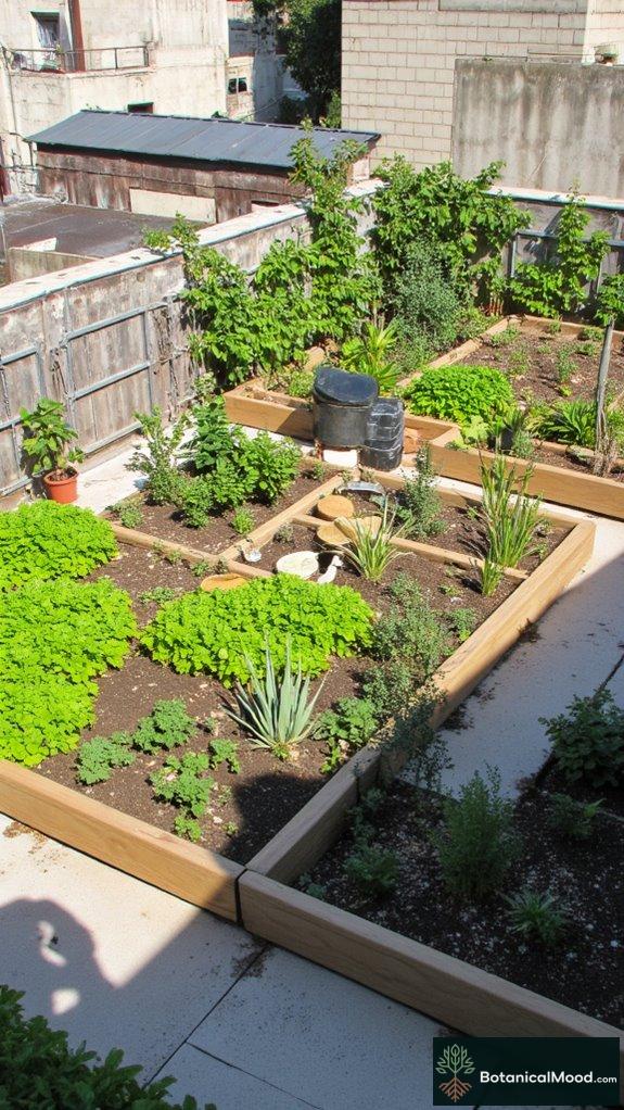 eco friendly rooftop garden materials