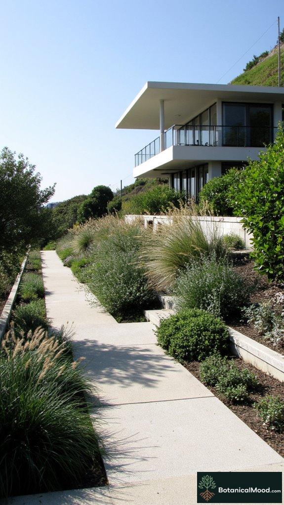 elegant terraced planting design