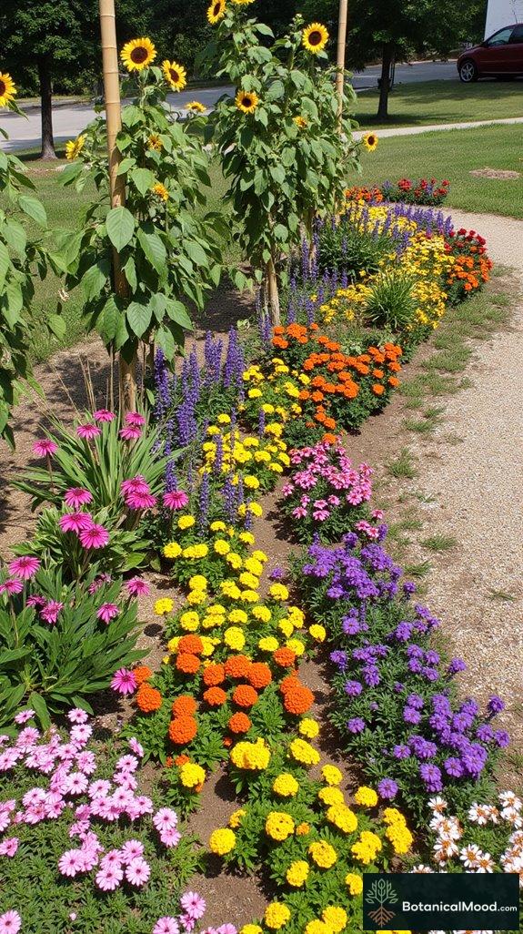 enchanting bamboo flower beds