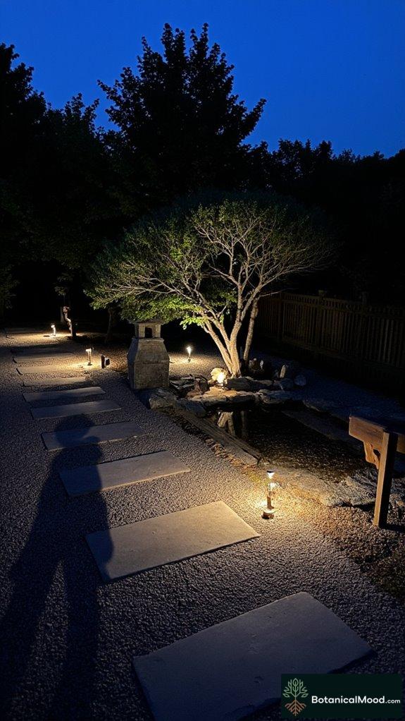 evening zen garden illumination