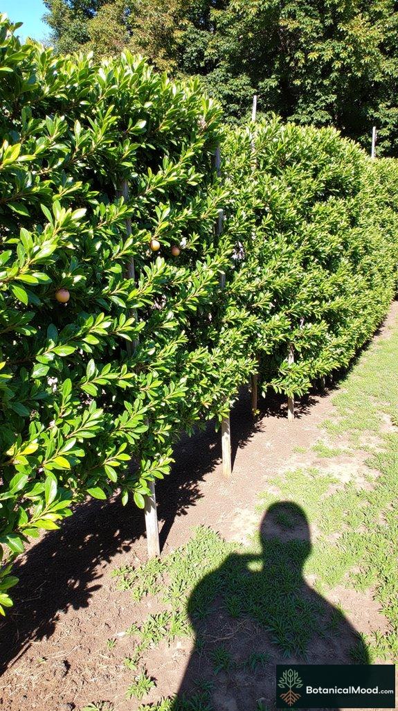 fan shaped vertical garden arrangement