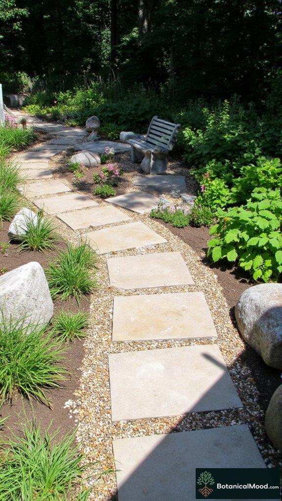 harmonious natural hardscape elements