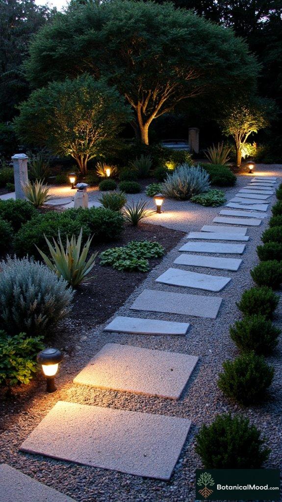 illuminated garden walkways ambiance