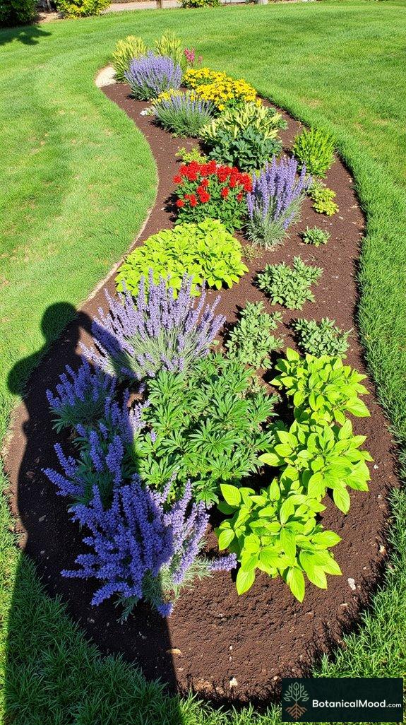 layered kidney garden design