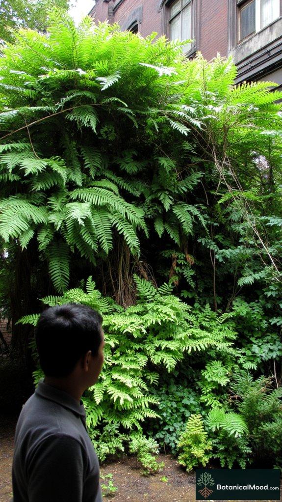 lush urban fern enclosure