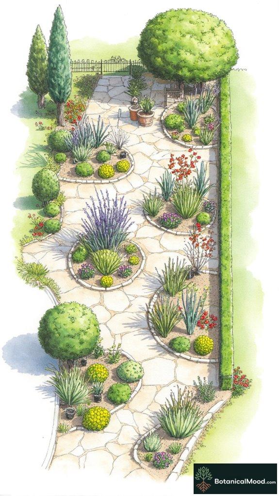mediterranean plant arrangement strategies