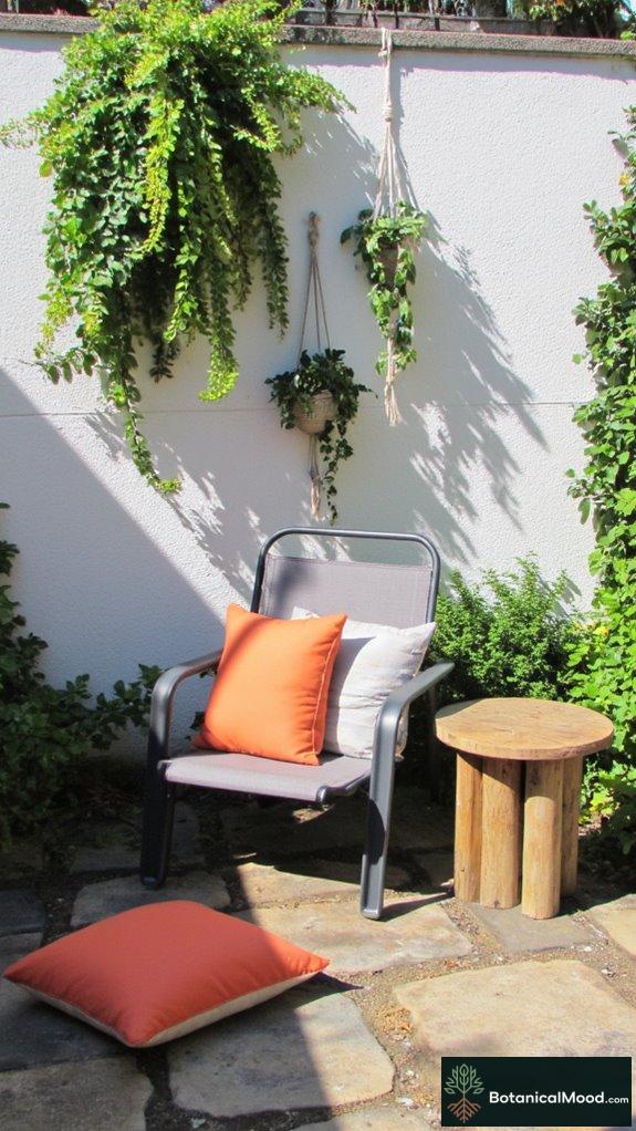 minimalist garden reading nook