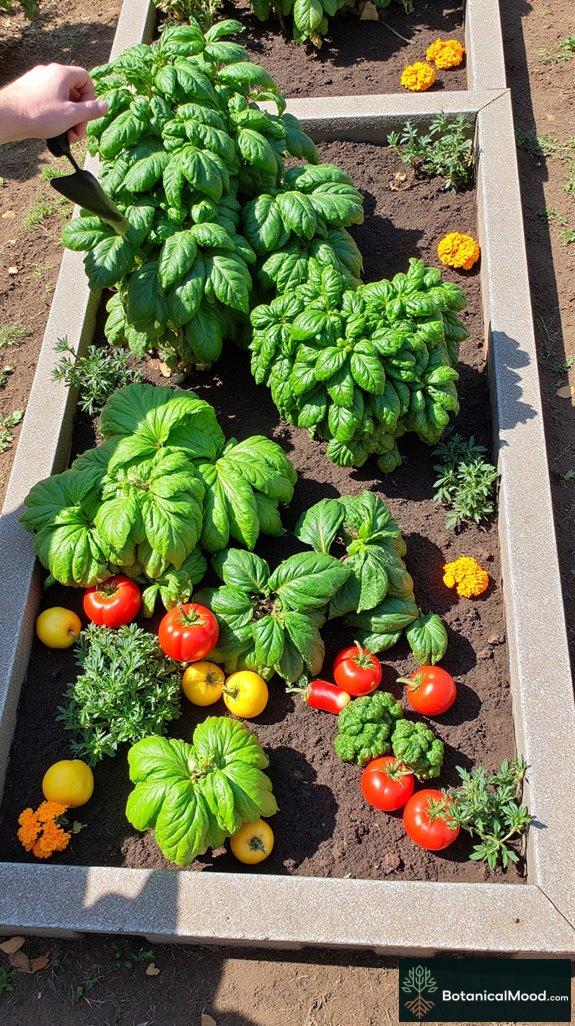 rectangular shaped garden bed