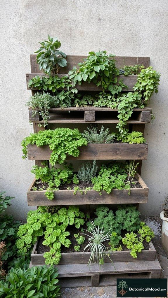 recycled pallets for urban gardens