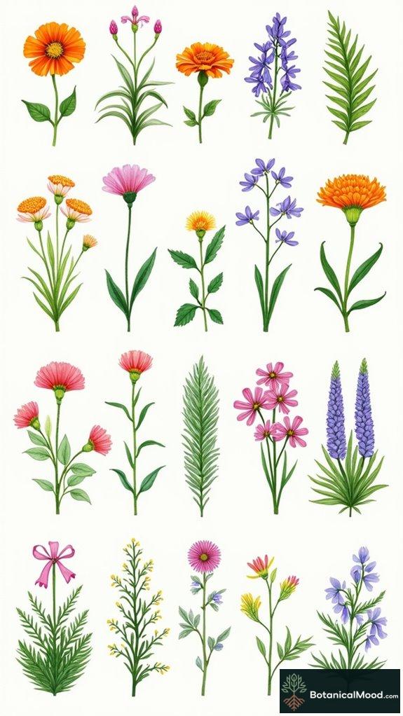 seasonal garden color palette