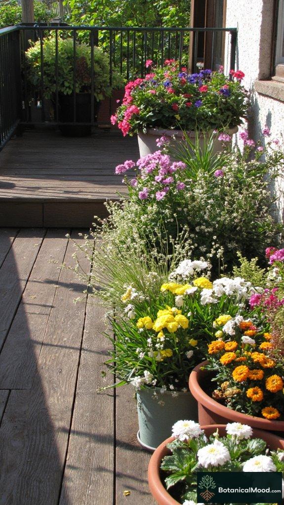 seasonal patio container arrangements