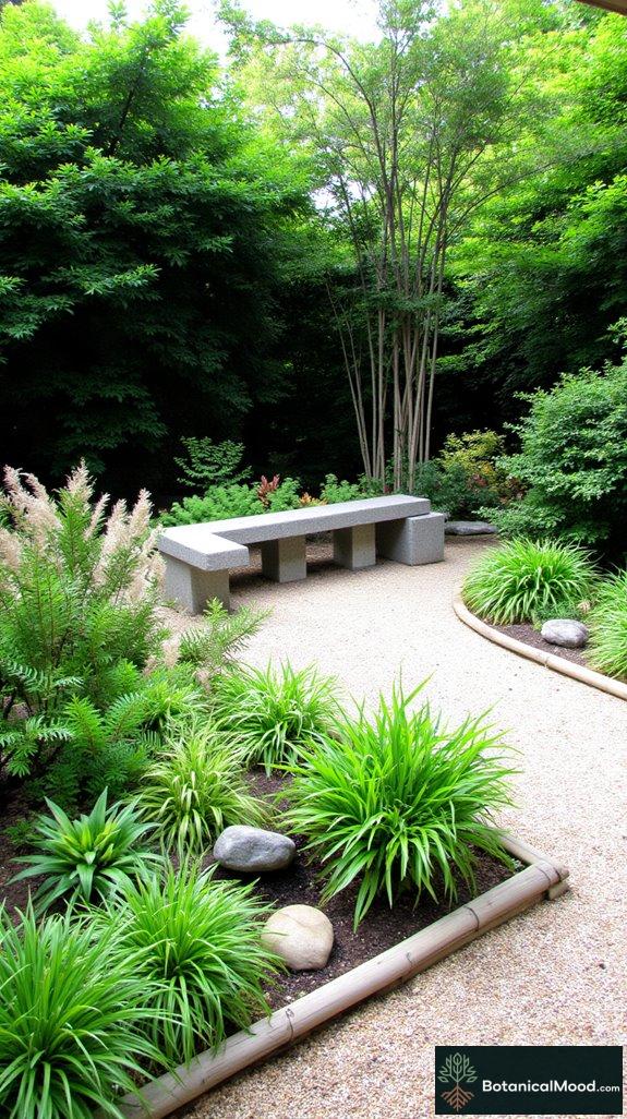 serene bamboo seating nook