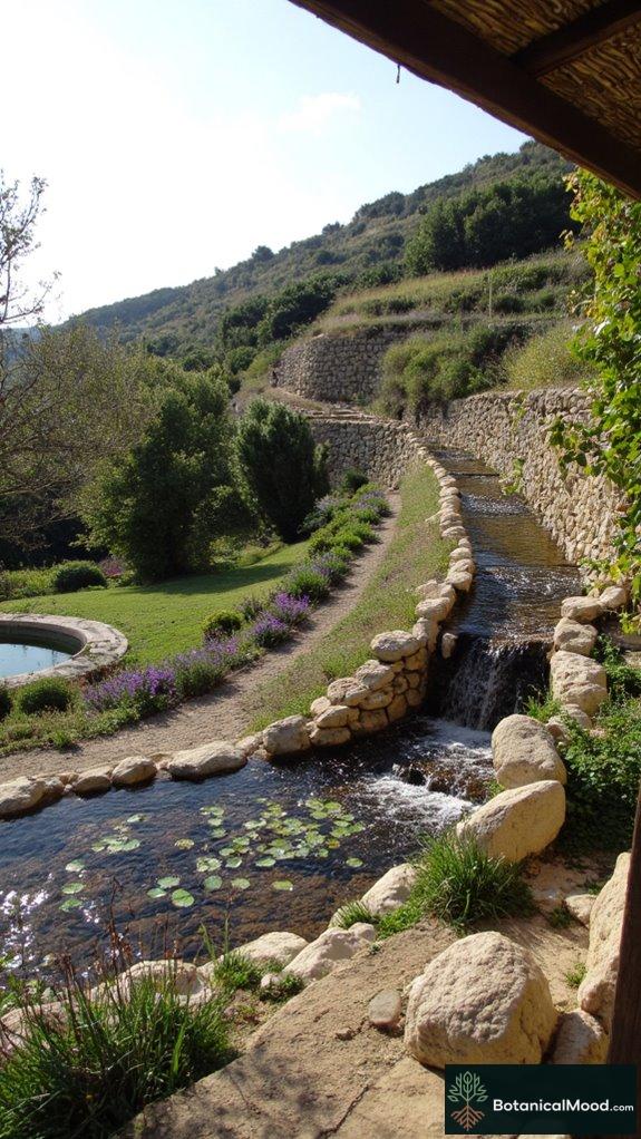 serene water features enhancement