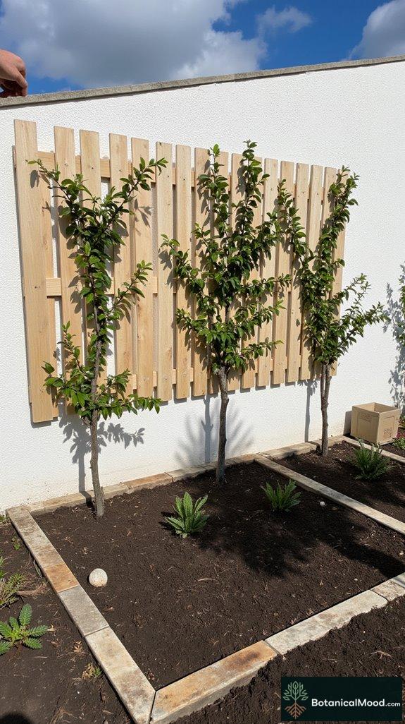 sleek geometric garden design