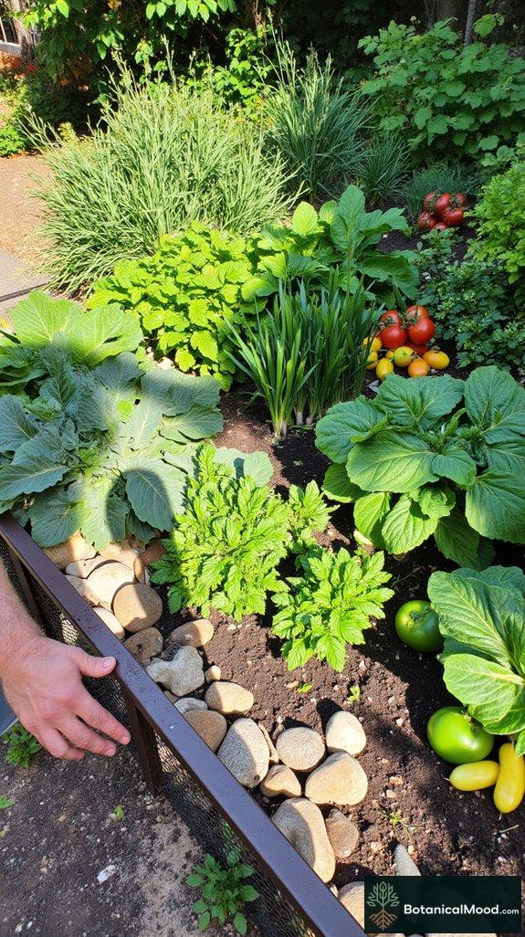 sleek metal gabion gardens