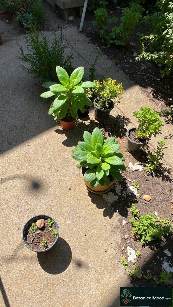 strategic container garden placement