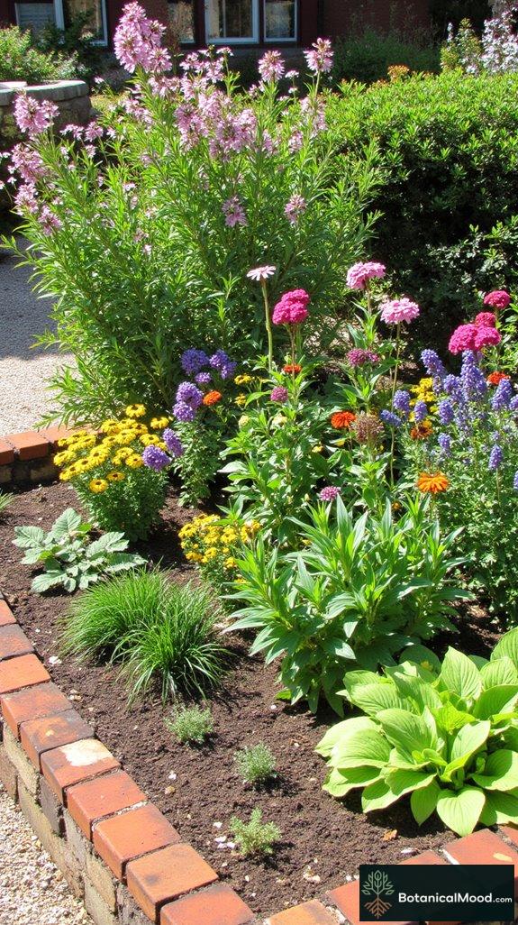 sunken brick border installation