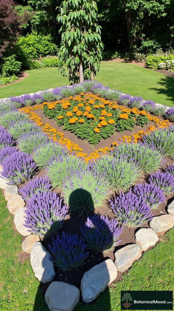 symmetrical plant bed design