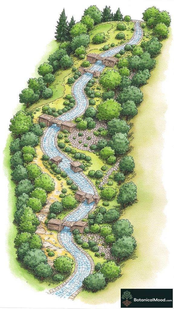 terrace layering for drainage