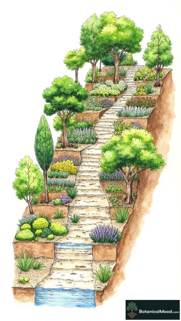 terracing enhances soil retention