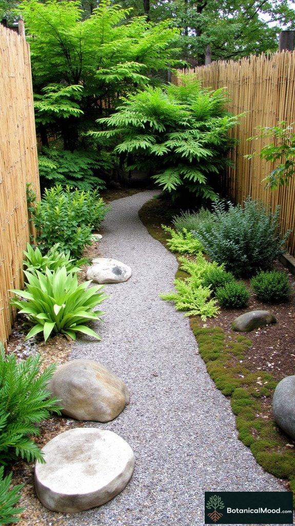 tranquil bamboo garden pathway