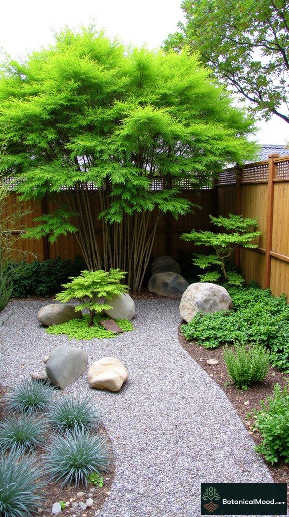 tranquil minimalist bamboo oasis