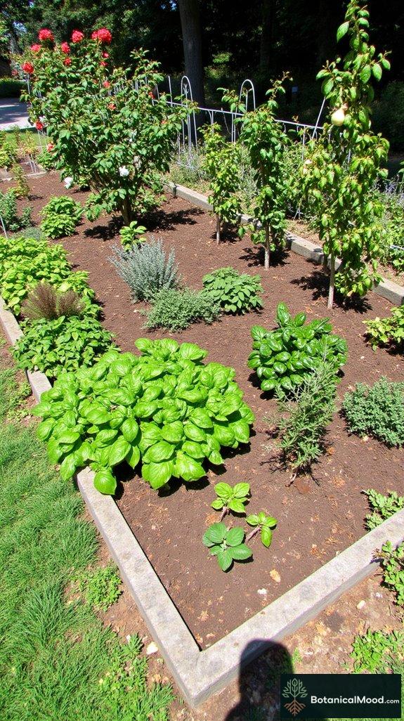 u shaped espalier garden design