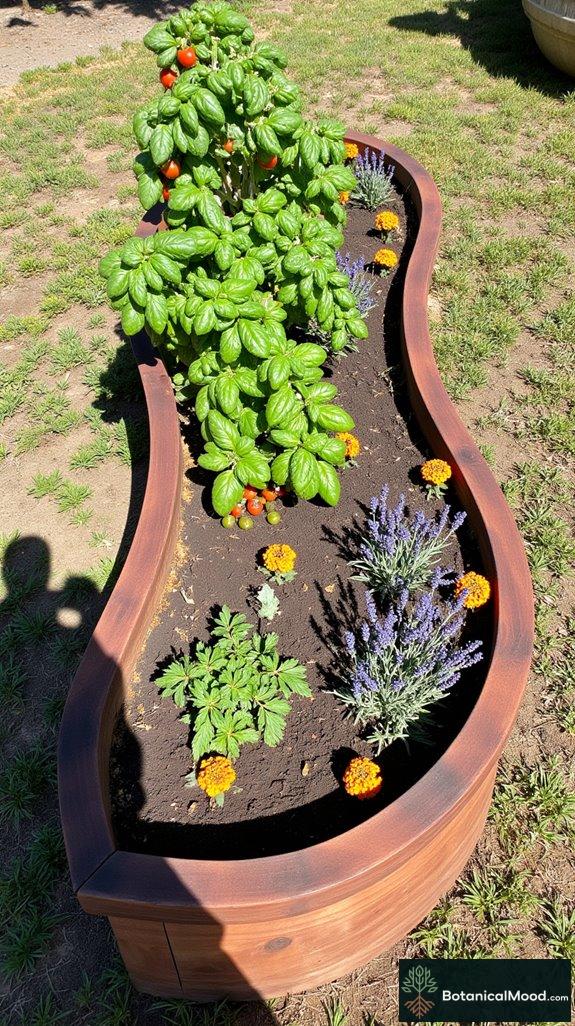 unique raised kidney planter