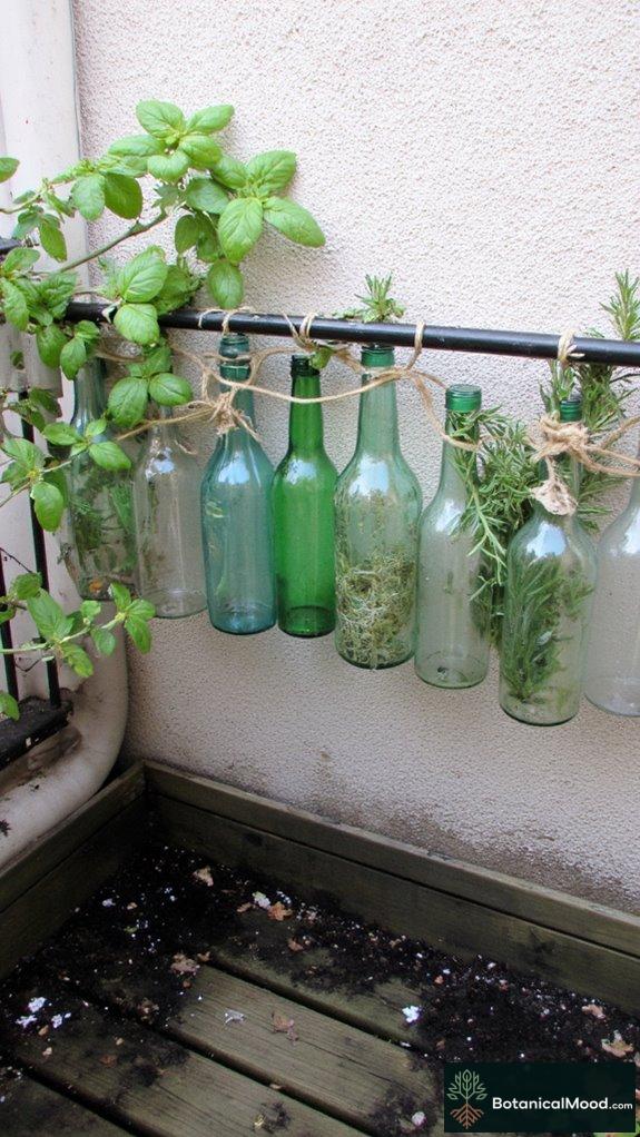 upcycled vertical herb racks
