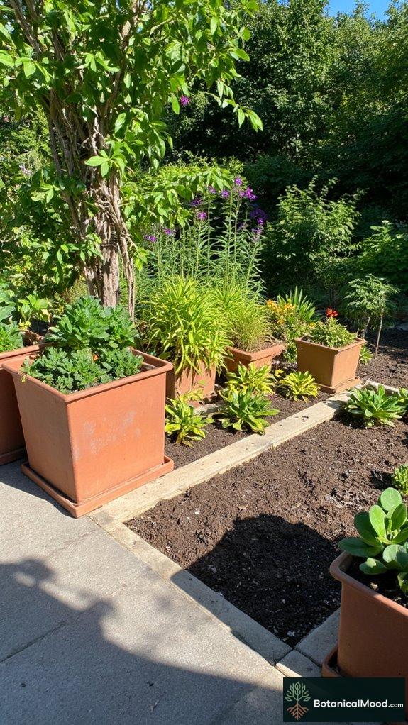 vertical gardening with planters