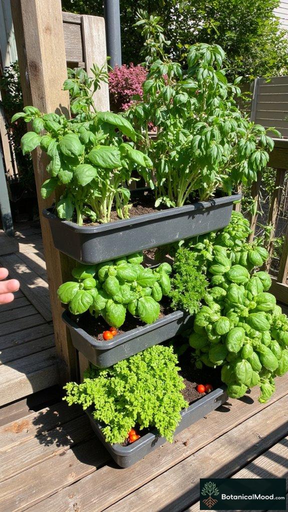 vertical herb and veggie garden