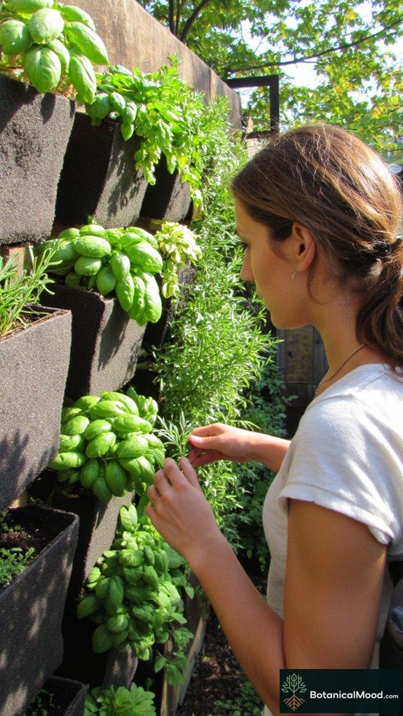 vertical herb garden creation