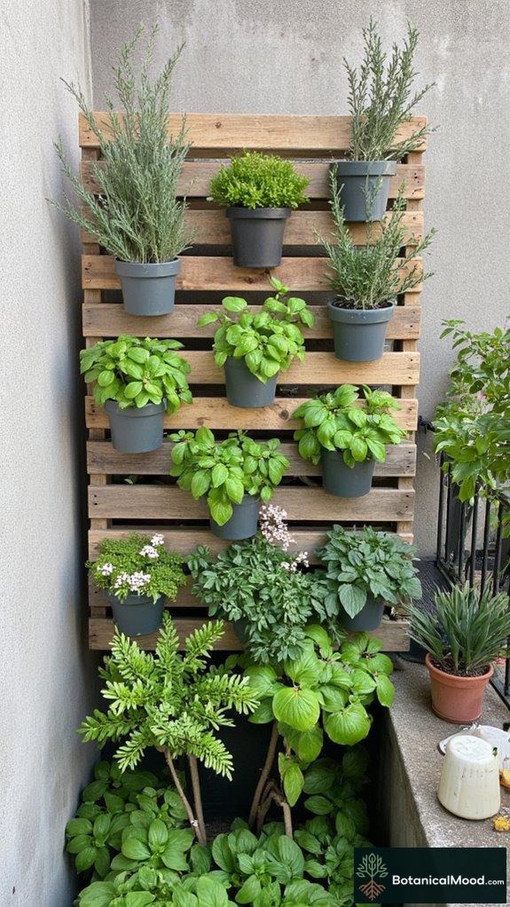 vertical urban herb gardening