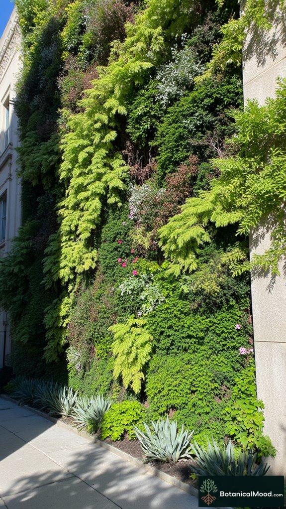 vibrant sustainable vertical greenery