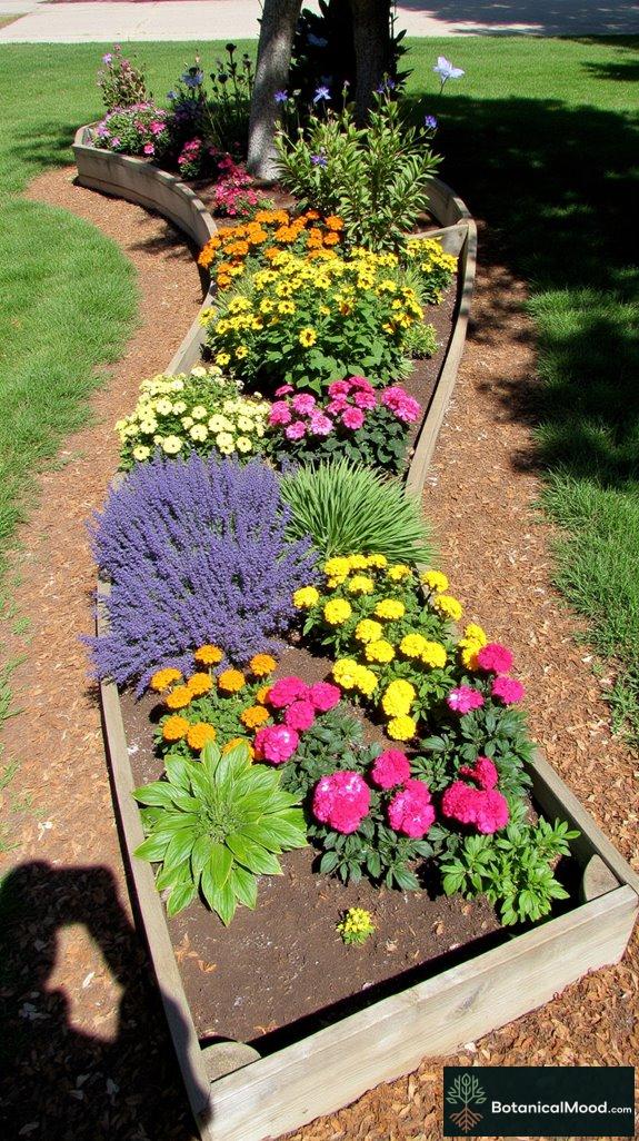 vibrant tiered garden bed
