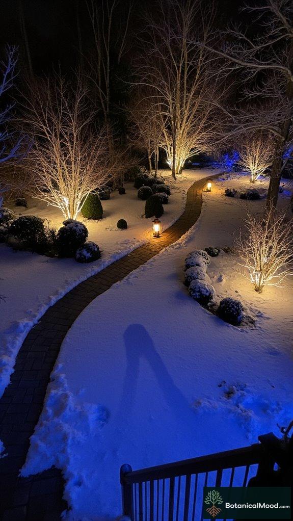winter garden lighting magic