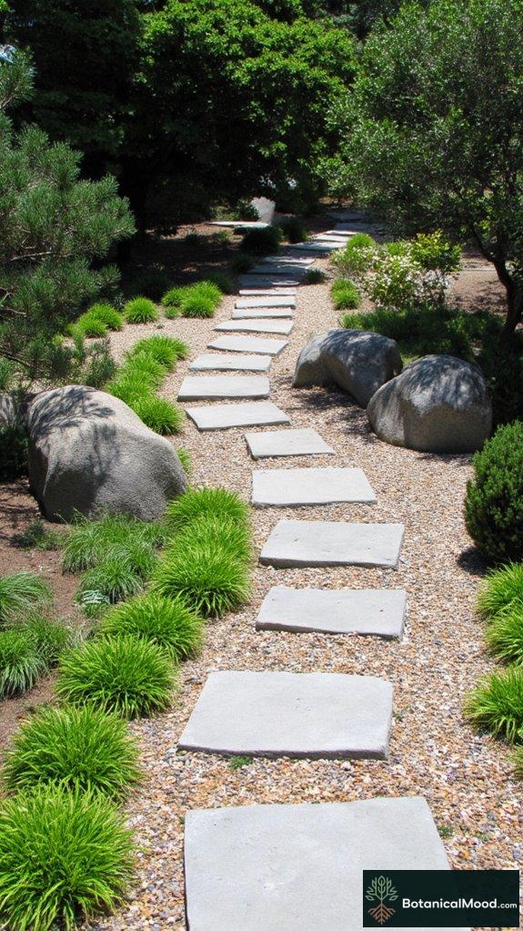zen garden stepping stones