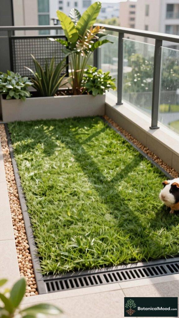balcony turf pet setup