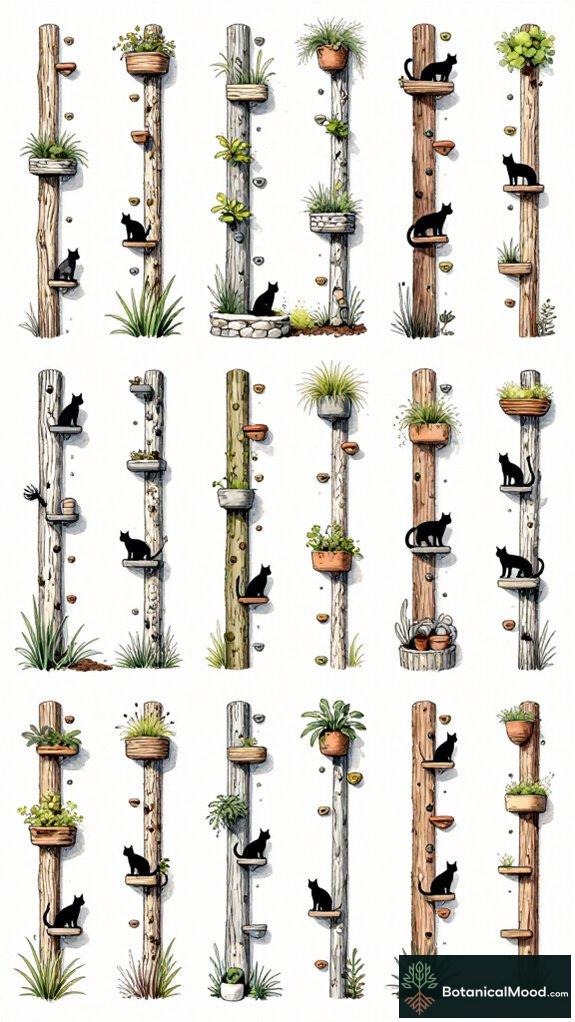 cat friendly garden climbing wall