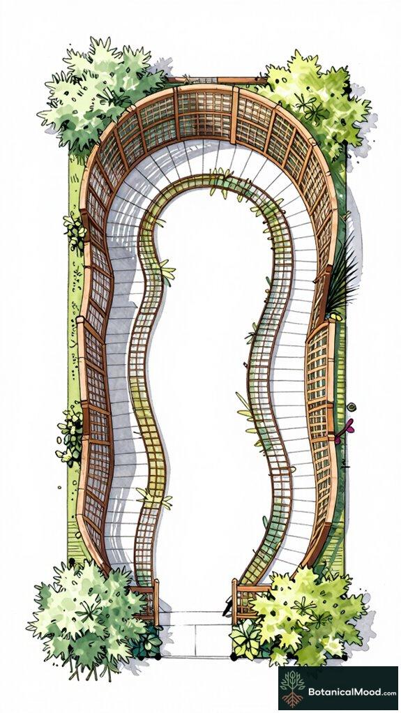 curved durable lattice screens