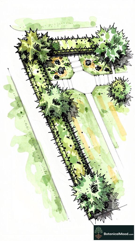 impenetrable thorn hedge barrier