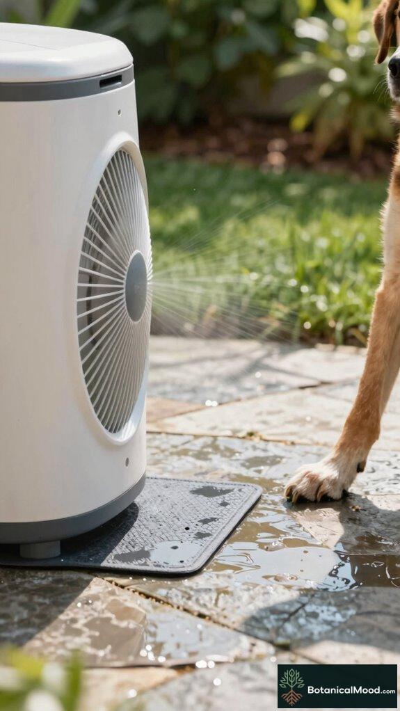 paw cooling with evaporation