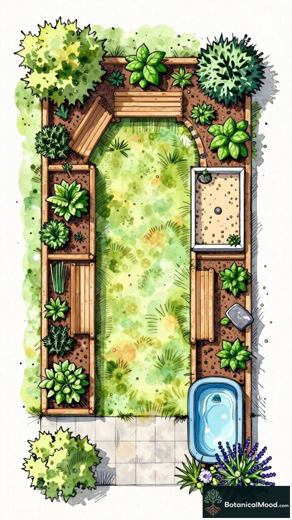 practical elegant herb borders